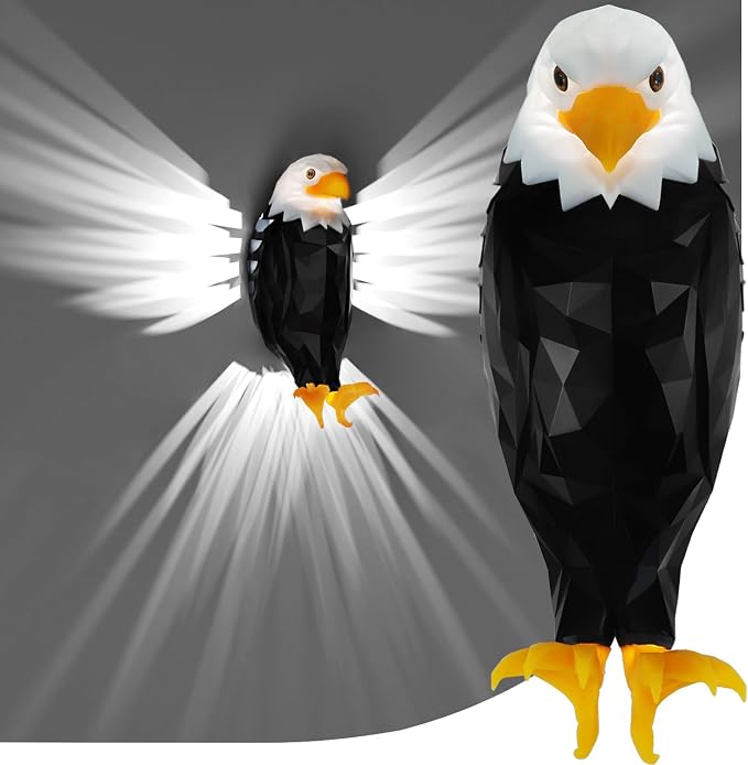 Premium Eagle Wall Light – 3D LED Magnetic Wall Lamp, Modern Home Decor for Bedroom & Living Room