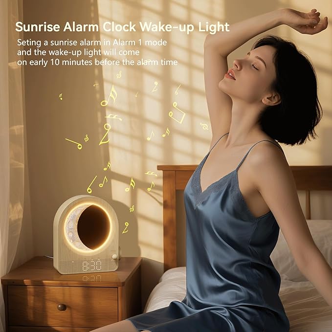 Sparkle & Shine Alarm Clock & Moon Lamp Combination