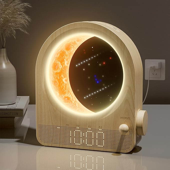 Sparkle & Shine Alarm Clock & Moon Lamp Combination