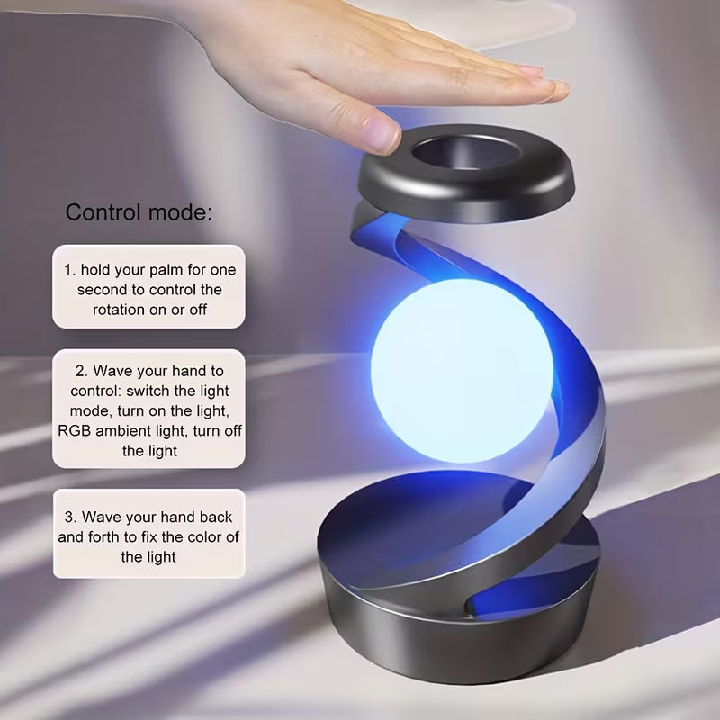 Rotating Motion Sensor Night Light, Rechargeable Bedside Lamp, Bedroom Sleep Warm Light